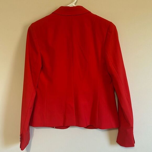 NWOT Banana Republic RED Classic Fit WASHABLE Italian Wool Blend Blazer SZ 0 - Picture 4 of 8